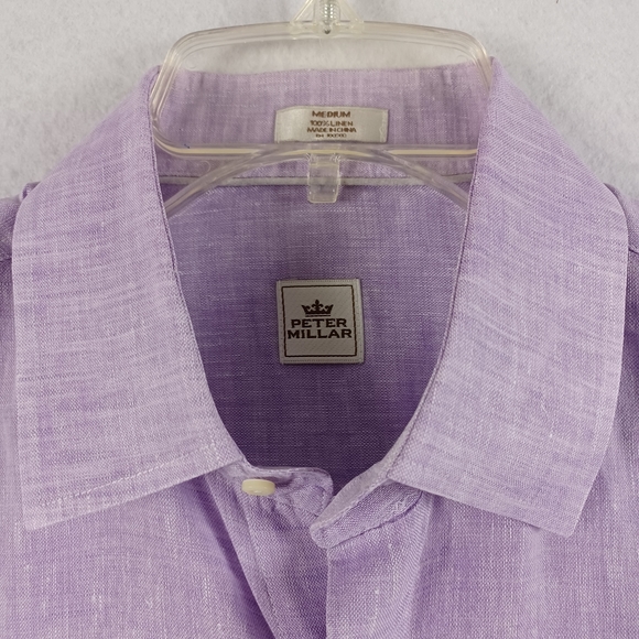 Peter Millar long sleeve linen shirt Sz M. - Picture 3 of 5